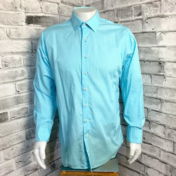 Antonio Valente Contrasting Trim Dress Shirt - Picture 1 of 13